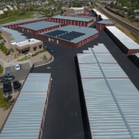 Layton crossing facility drone photo